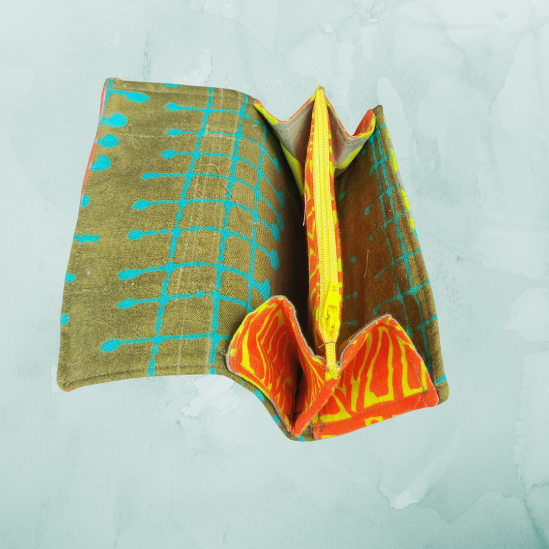 Handmade Colorful Clutch Wallet | Vibrant Card Holder | Unique Women's Wallet | Stylish