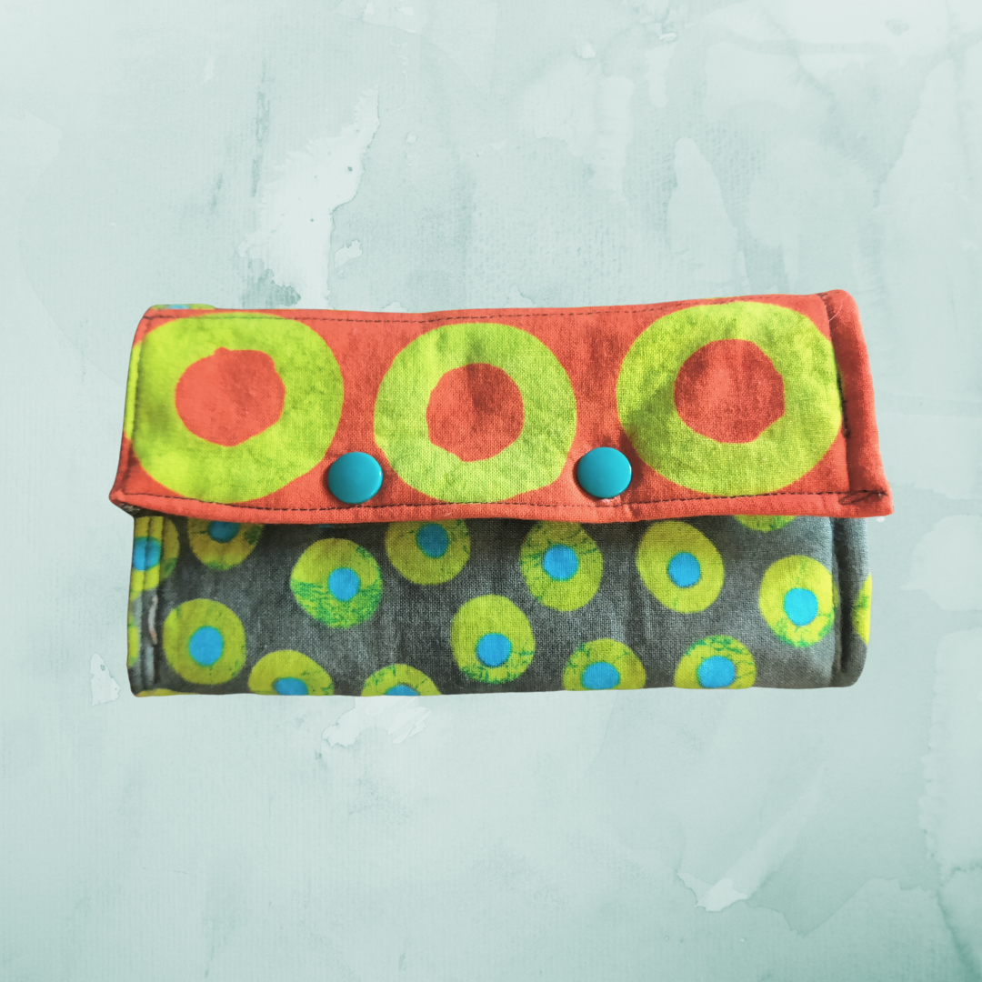 Handmade Colorful Clutch Wallet | Vibrant Card Holder | Unique Women's Wallet | Stylish