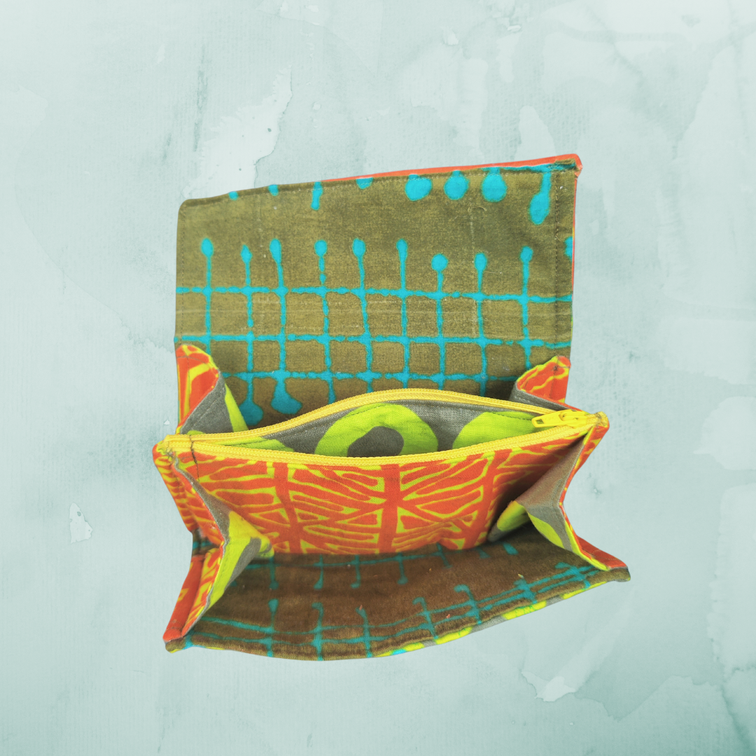 Handmade Colorful Clutch Wallet | Vibrant Card Holder | Unique Women's Wallet | Stylish