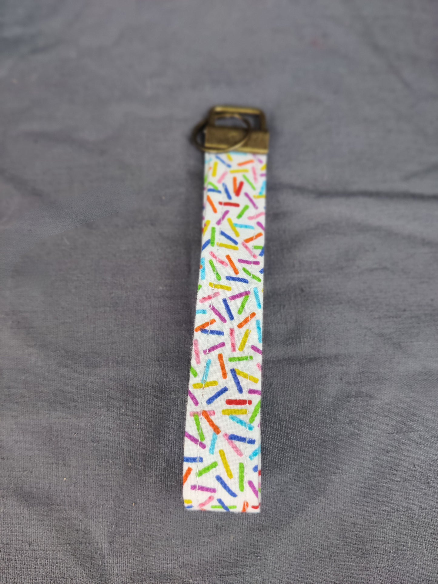 Rainbow sprinkles keychain